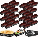 24 Pcs Halloween Coffin Snack Trays, Halloween Party Food Supplies Patterned Cardboard Paper Food Trays for Candy Storage Guest Serving Supplies(Spider)