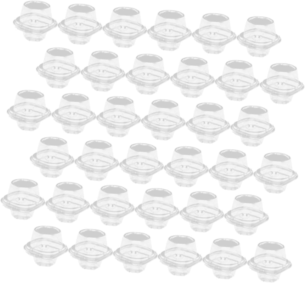 100Pcs Thick Plastic Cupcake Containers Lids Muffin Boxes for Bakery Supplies for Individual Cakes and Desserts for Parties and Events