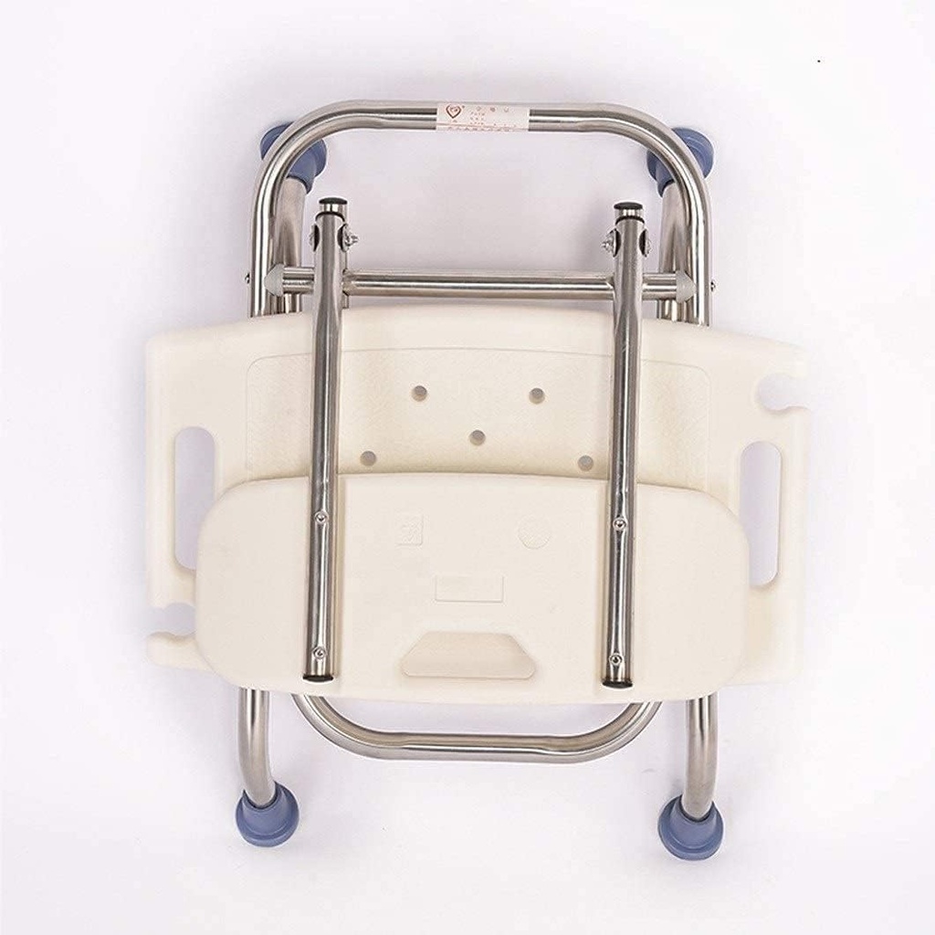 Generic Folding Bath Bench Chair, for Elderly Disabled Adjustable Height Anti-Slip Safety Seat Living Aid Bathtub Seat Shower Stool, 51*31cm, White