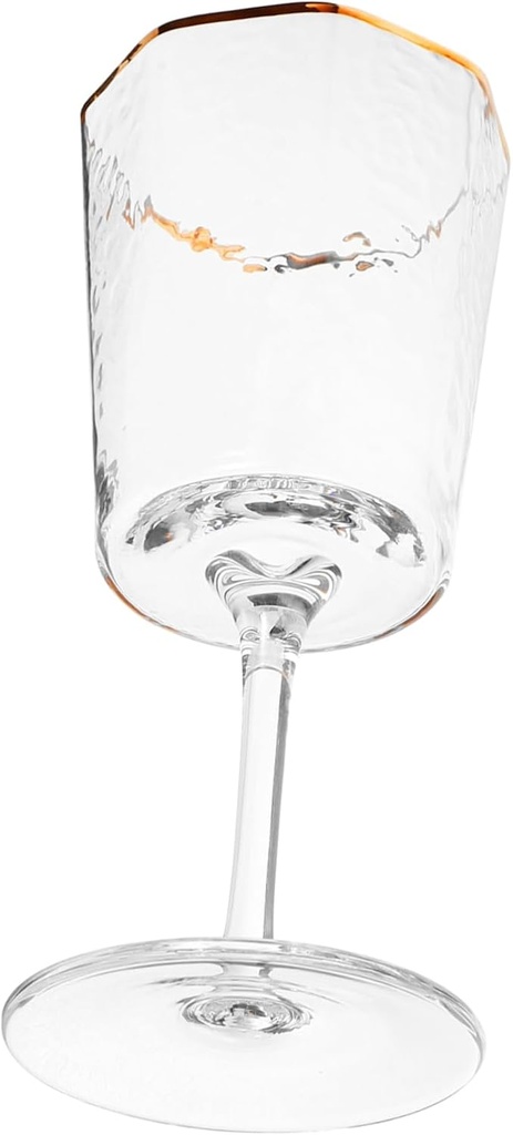 Luxury Wine Glasses Gold Rimmed Glass Goblets for Party for Home and Restaurant