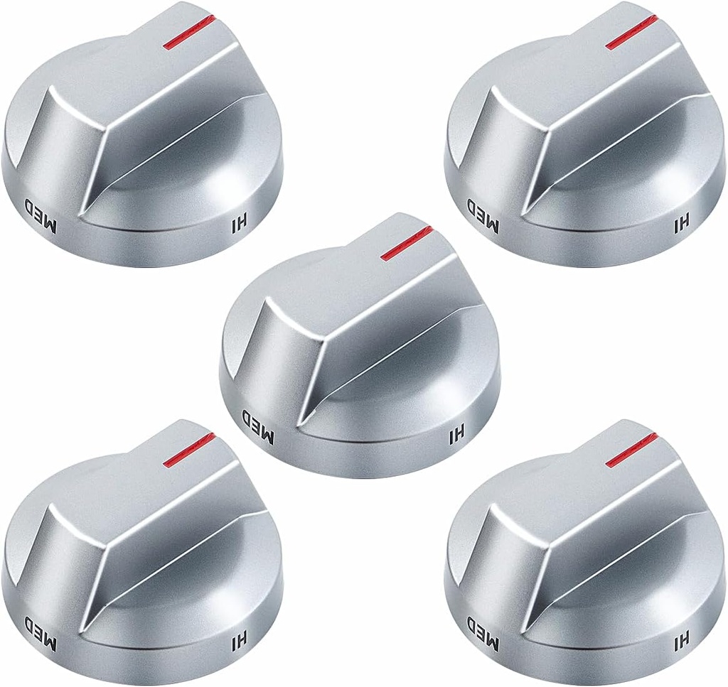 DG94-03500A/Z Stove Knobs Replacement Parts for Samsung Range Gas Oven Knob Electric NE63T8111SS/AA DG94 03500A/U Cooktop Burner Knob Assembly Control Knobs 5 Pcs