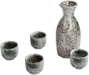 Maya Star Japanese Sake Set Sake Cup Set Traditional Outline in Gold Design Porcelain Pottery Ceramic Wine Glasses A12