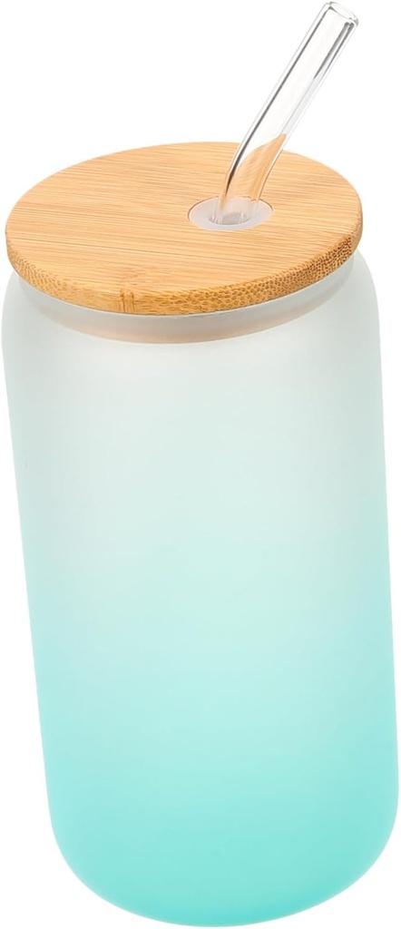 PRETYZOOM 16oz Capacity Gradient Glass Cup Borosilicate Milk Tumbler for Home Hotel and Restaurant Use Stylish Drinking Vessel for Juice