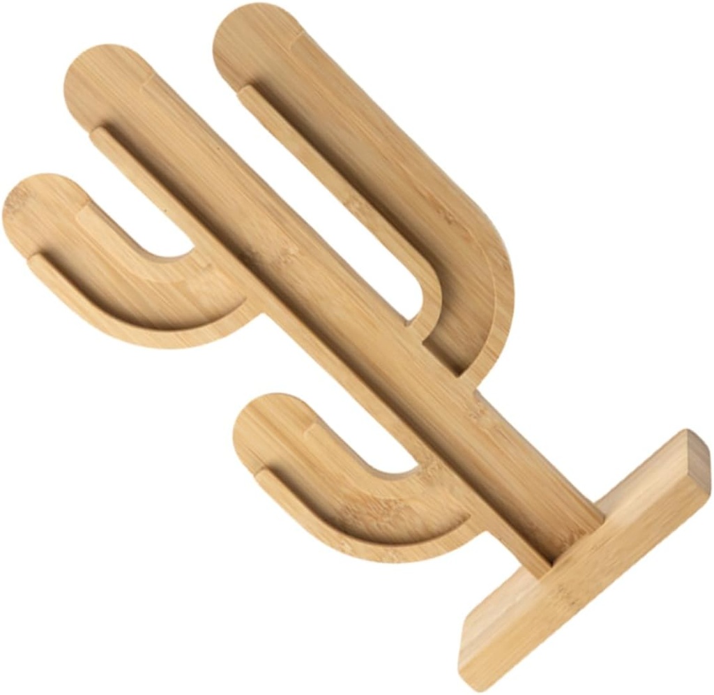 Luxshiny Pod Bamboo Stand Espresso Pod Holder Coffee Organizer Counter Holder for Kitchen