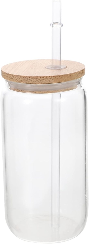 Garneck Clear High Borosilicate Glass Cups Can Shaped Drinking Glasses for Iced Beverages Juice Coffee Milk Tea Reusable Beverage Tumblers for Home Bar Party