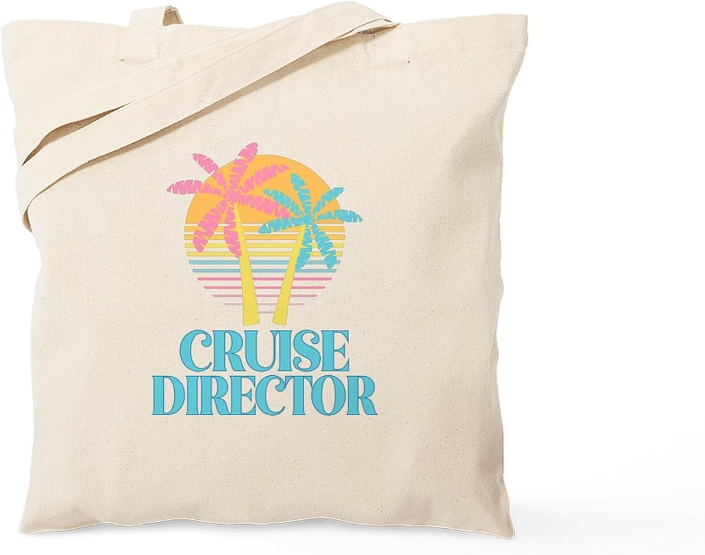 CafePress Cruise Director Tropical Reusable Natural Beige Canvas Shopping Bag