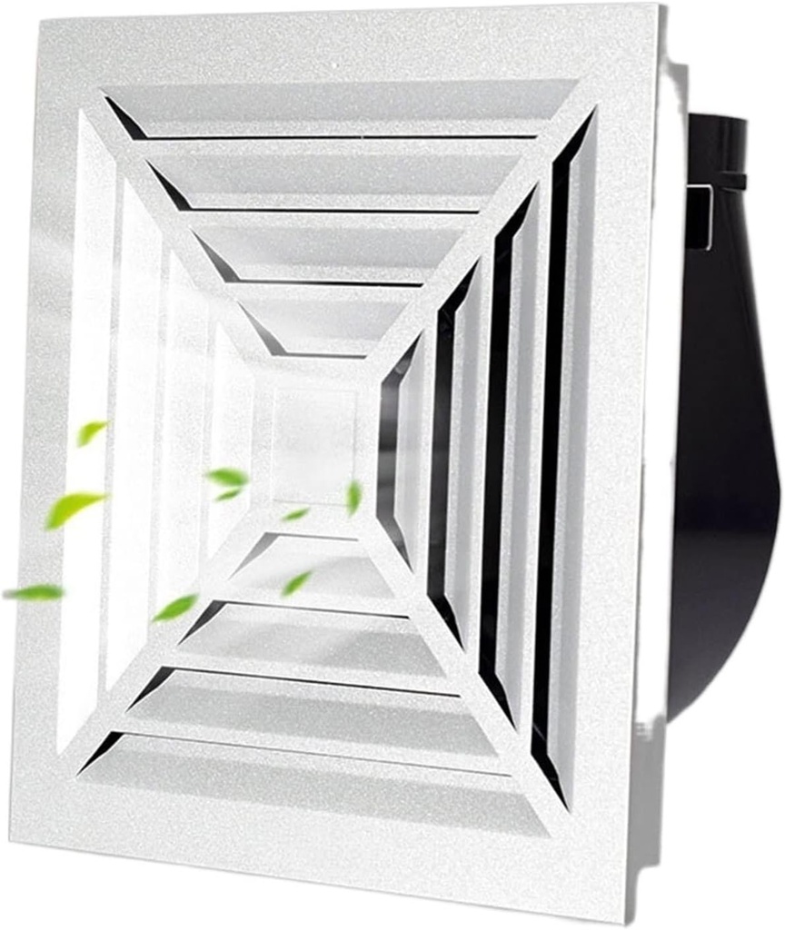 ventilation fan Integrated Ceiling Exhaust Fan, 30×30cm Silent Ventilation Fan with Grille Panel, Square Ceiling Ventilating Fan with Check Valve for Bathroom Kitchen ventilating fan, 20010125