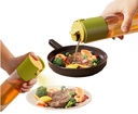 Oil Sprayer for Cooking-2 in 1 Olive Oil Dispenser, 16oz/470ml Oil Dispenser Bottle Oil Mister for Air Fryer, BBQ,Salad, Frying, Barbecue (285ml Green)