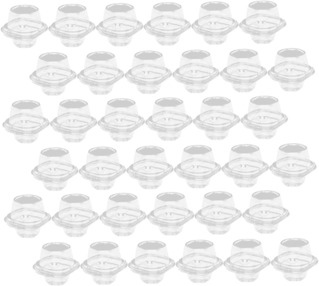 100Pcs Plastic Cupcake Containers Sturdy Muffin Wrapping Boxes with Transparent Design for Easy Viewing for Egg Tarts Cakes and Desserts