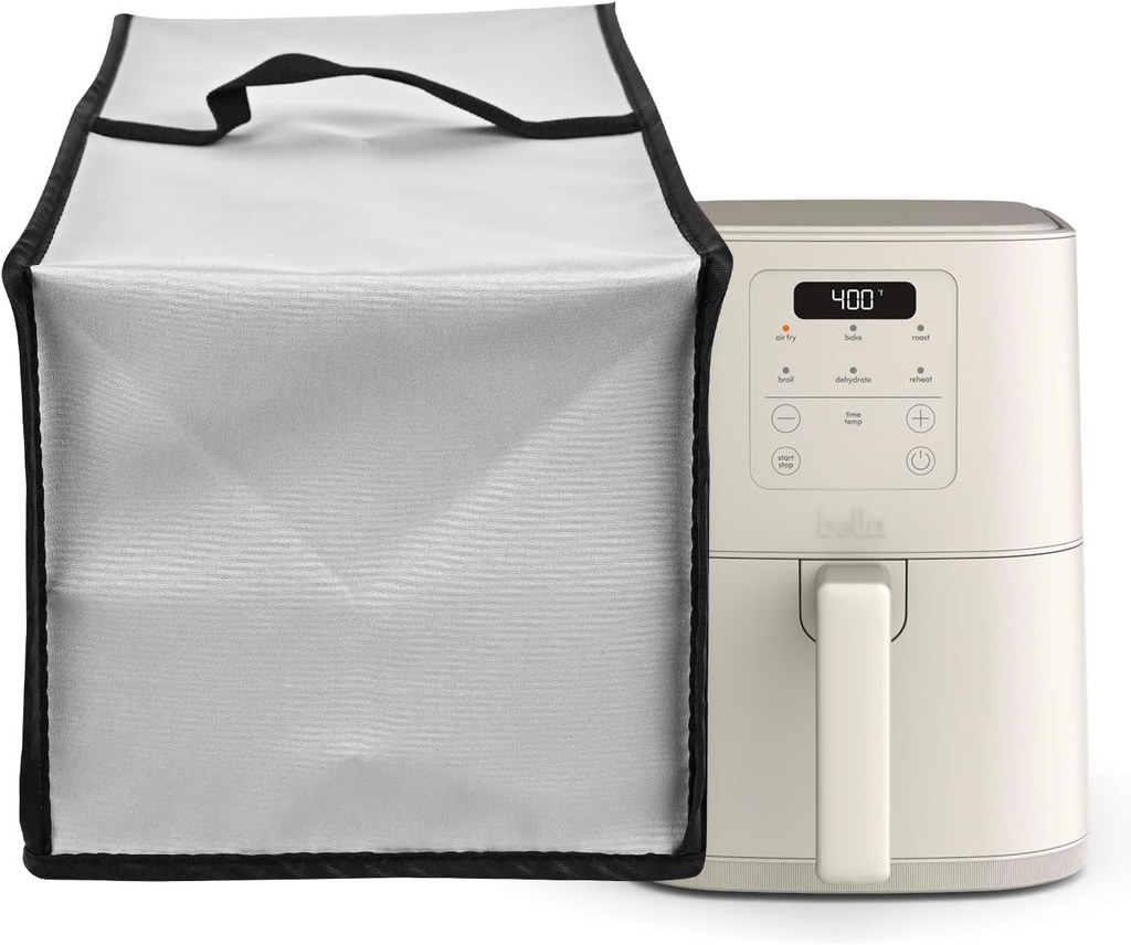 Air Fryer Dust Cover for Bella 4Qt Slim Air Fryer, Air Fryer Protective Cover, Heavy Duty Waterproof Dustproof Heat-Resistant Air Fryer Case, AirFryer Accessories for Bella (Silver)