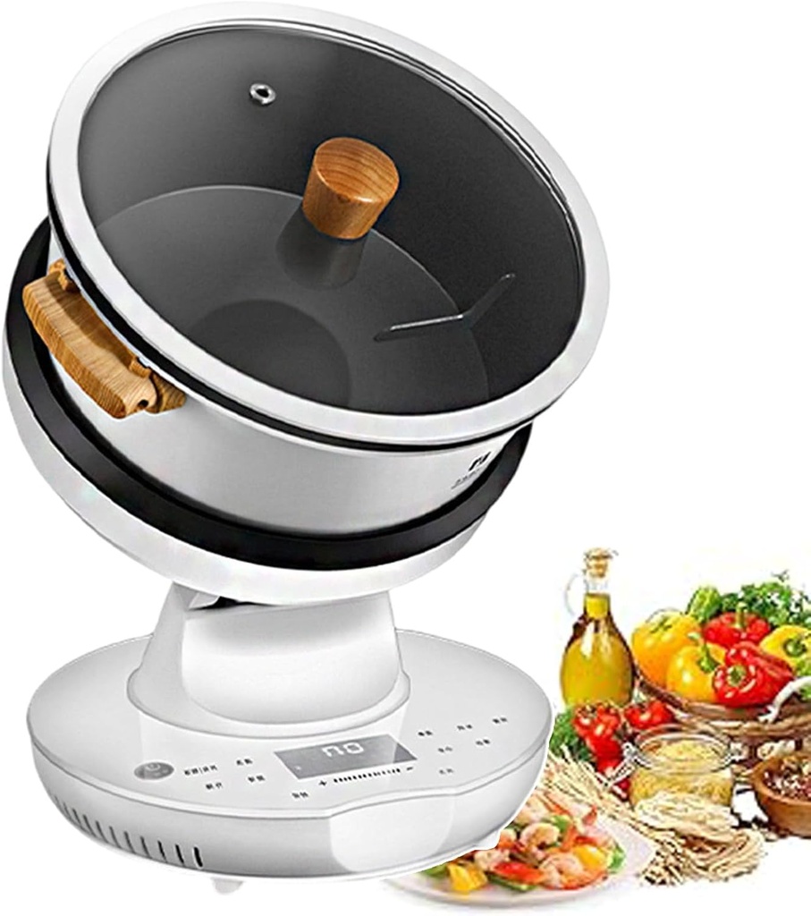 Automatic Food Processor, Household Smart Cooking Robot Stir Fry, Heating and Cooking, Touch Screen Control, Kitchen Equipment