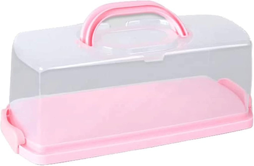 OLOTU Storage PP Bread Box, Multifunctional Bread Holder with Clear Lid, Bread Bin with Portable Handle, Rectangular Bread Storage Container Bread Bin