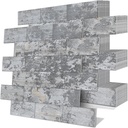 Peel and Stick Backsplash Tile for Kitchen and Bathroom Wall,3D Grey Panel Removable Wallpaper(10 Pack of 13.5"x11.5") (C-Grey)