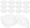 ABOOFAN 50pcs Plastic Cupcake Boxes Dome Lids Single Cupcake Holders Stackable Muffin Containers for Baking Party and Events