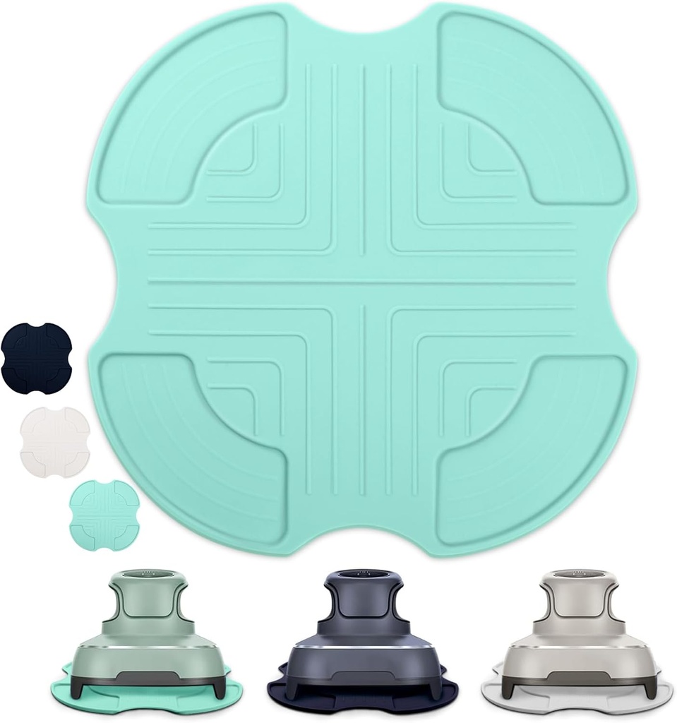 Air Fryer Silicone Trivets Mat Compatible with Ninja Crispi, Silicone Heat-Resistant Mats (Green)