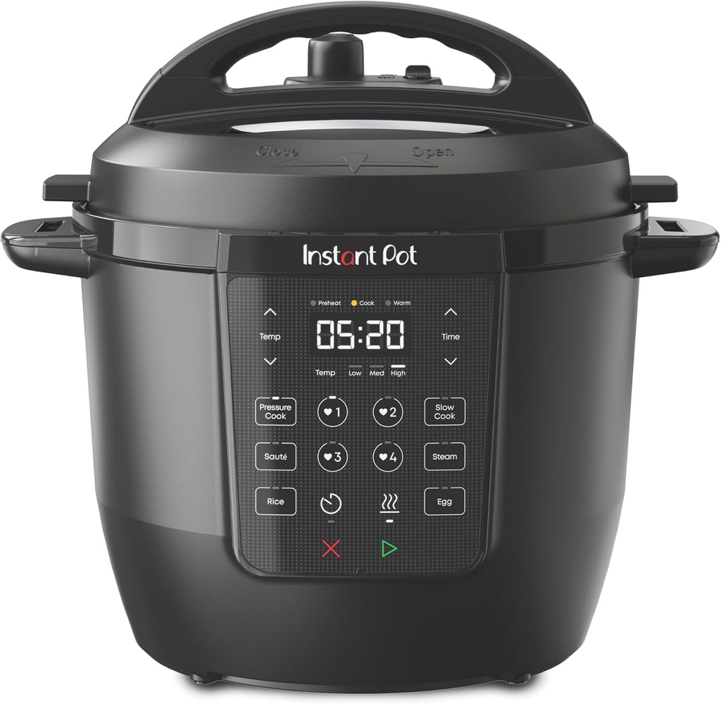 Instant Pot RIO Chef Series 6 Qt Multi-Functional Electric Pressure Cooker With 13 Smart Programs, Easy-Release Lid, Nonstick Inner Pot & One-Touch Controls (Black)