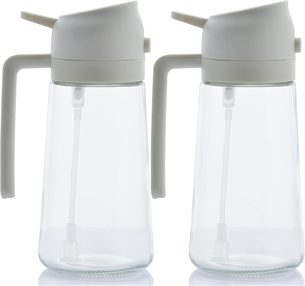 2PCS Oil Sprayer for Cooking, Olive Dispenser Bottle Kitchen, Premium Glass Bottle, Food-grade Mister Air Fryer, Salad, Frying, Kitchen Gadgets