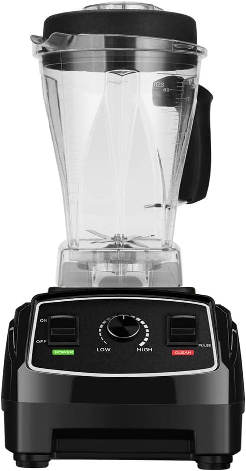 Blender Smoothie Maker, Jug Blender Smart Blender Juicer Professional Commercial for Vegetables and Fruit Smoothie Maker Blender Food Processor 30800RPM 2200W,Black