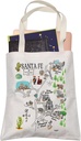 Santa Fe Lover Tote Bag New Mexico Travel Reusable Shopping Bag Graduation Christmas Trip Gift for Her