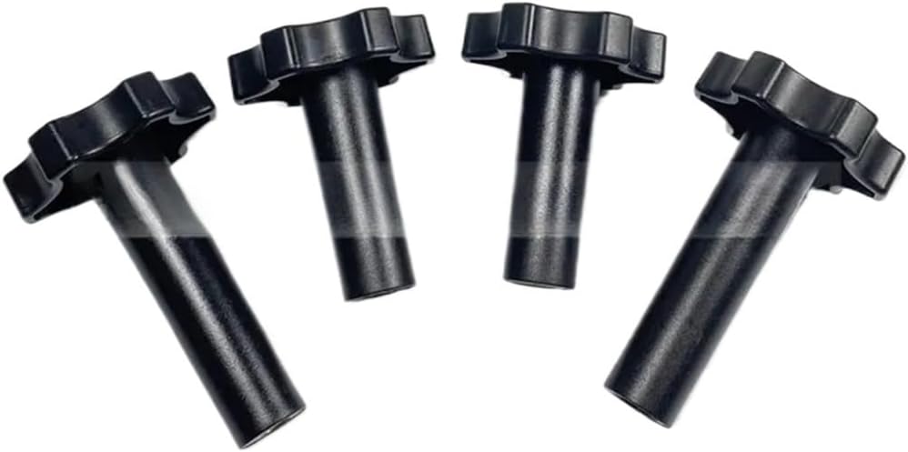4 Pieces Black Tight Screw Nuts Fittings Clamping Nuts,Compatible for M8 /M10 Soft Serve Ice Cream Machines Accessories Flower Form Knob