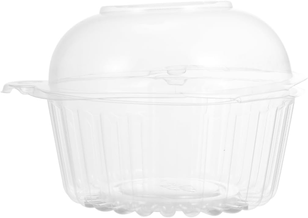 100pcs Transparent Cake Holder Disposable Dessert Storage Box for Cake Packaging for Showers Weddings Birthdays and Special Occasions Keeps Fresh and Secure