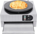 Electric Crepe Maker, 16" Non-Stick Plate 3000W Pancake Machine Temperature Control Hotplate with Batter Spreader for Blintzes, Eggs, Pancakes, Tortilla