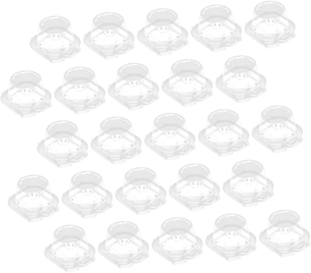 25pcs Clear Cupcake Boxes Individual Transport Containers for Muffins Desserts Treats Safe Easy to Assemble Stackable Design for Baking and Gifting