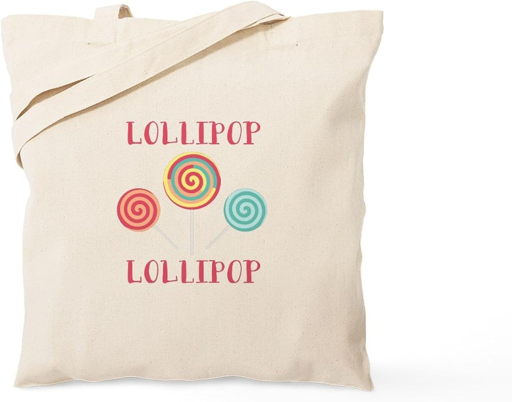 CafePress Lollipop Tote Bag Reusable Natural Beige Canvas Shopping Bag