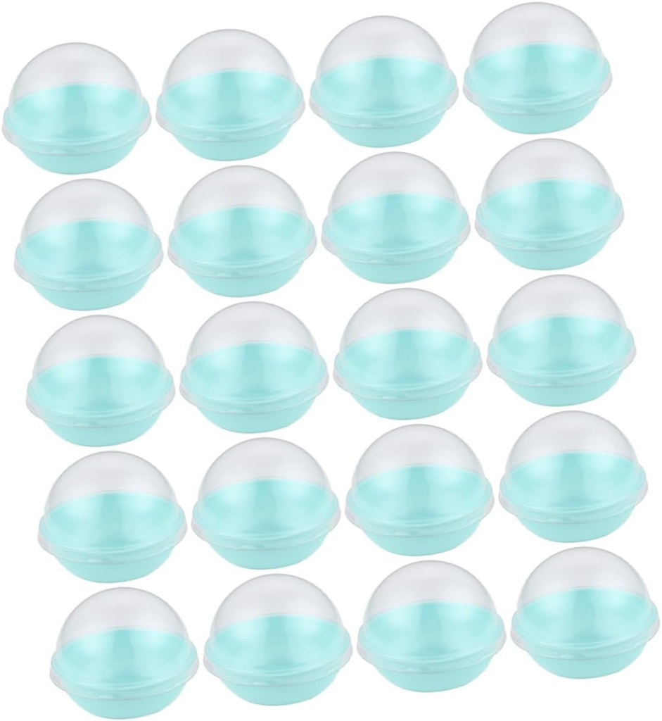 Luxshiny 50Pcs Small Dome Boxes for Moon Cakes and Pastries Dessert Containers with Sealed Lid Bakery Packing for Egg Yolk Puff Cupcakes and Cheese Storage