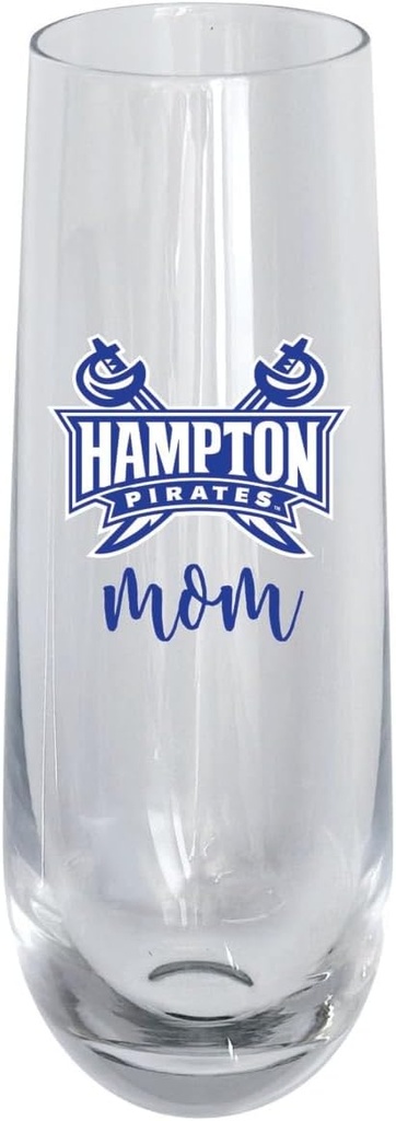 R and R Imports Hampton University 10 oz Stemless Flute mom Design Officially Licensed Single