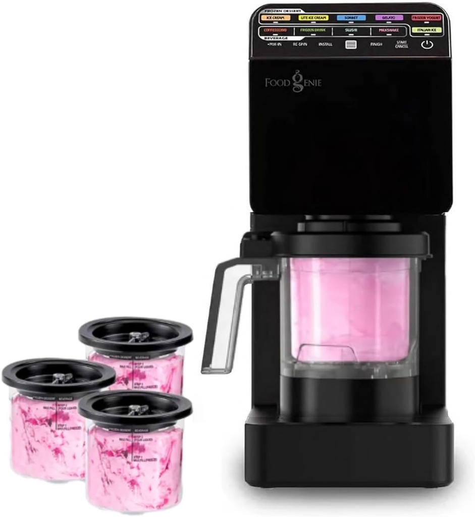 Ice Cream Maker – 11-in-1 Frozen Dessert Machine with 3 Pint Containers | 800W, 11 One-Touch Programs for Gelato, Sorbet, Milkshakes & Smoothie Bowls | Keto, Vegan & Dairy-Free Friendly