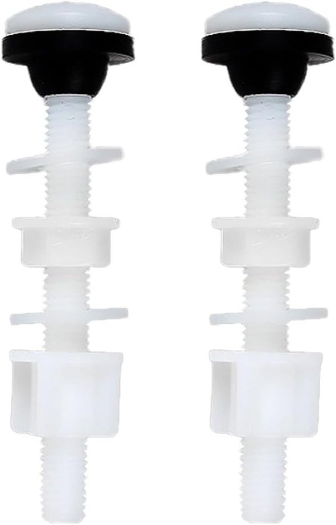 2 Pcs Toilet Tank Plastic Bolt Plastic Screws Toilet Seat Bottom Lock Bolt Fixing Accessories, Easy to Install