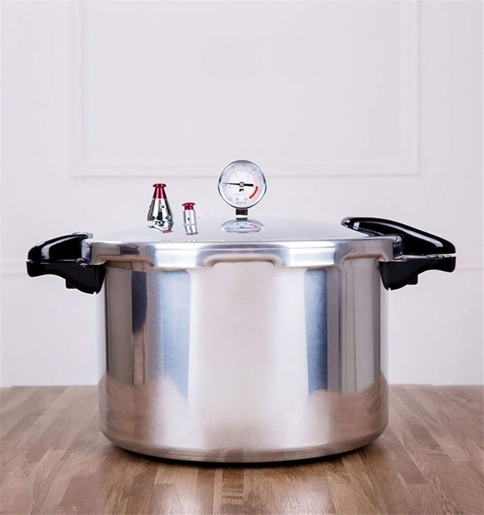 Pressure Tank with Pressure Gauge High Capacity Slow Cooker Commercial Aluminum Fast Cooking Stove Pressure Canner