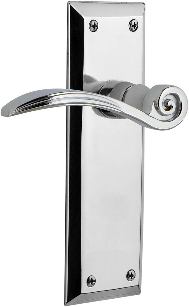 Nostalgic Warehouse New York Plate Passage Swan Lever in Bright Chrome