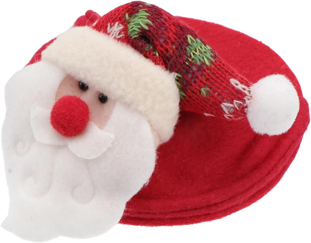 BESTOYARD Santa Claus Wine Glass Coaster Mat Christmas Table Decoration Drinking Cup Goblet Pad