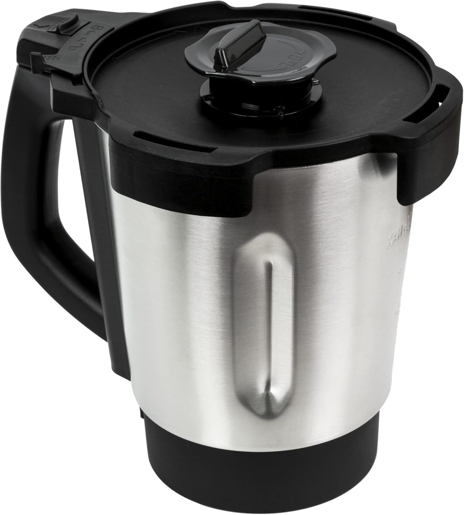 Cecotec Mambo Stainless Steel Jug Compatible with Mambo Food Processor Models 7090/8090/8590/9090/9590/10070/10090 Includes Jug, Lid and Measuring Cup
