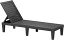 Patio Lounge Chair,Resin Outdoor Chaise Lounge with Waterproof Design & Lightweight Frame,Premium Outdoor Lounge Chairs for Backyard, Poolside, Garden