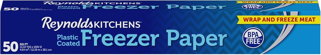 Reynolds Kitchens Plastic-Coated Freezer Paper, 50 Square Foot Roll