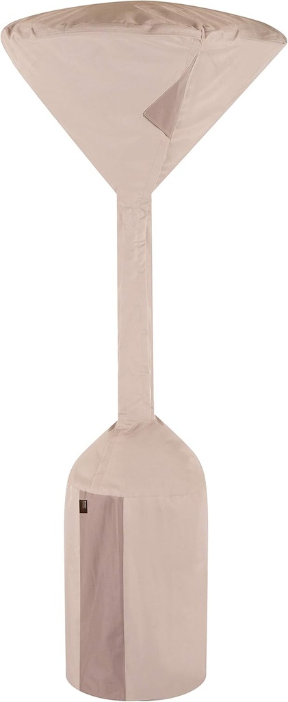 MODERN LEISURE Monterey Stand-Up Patio Heater Cover - Weather-Resistant Fabric - Heavy-Duty Outdoor Furniture Protection - 32" D (Top) x 18.5" D (Bottom) x 95" H - Khaki
