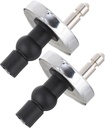 Upgraded 2 Full set Toilet Seat Hinge Fixings Top Fix Nuts Screws Quick Release Hinges Fittings Rubber Back To Wall For Toilet Seat Hinges Replacement
