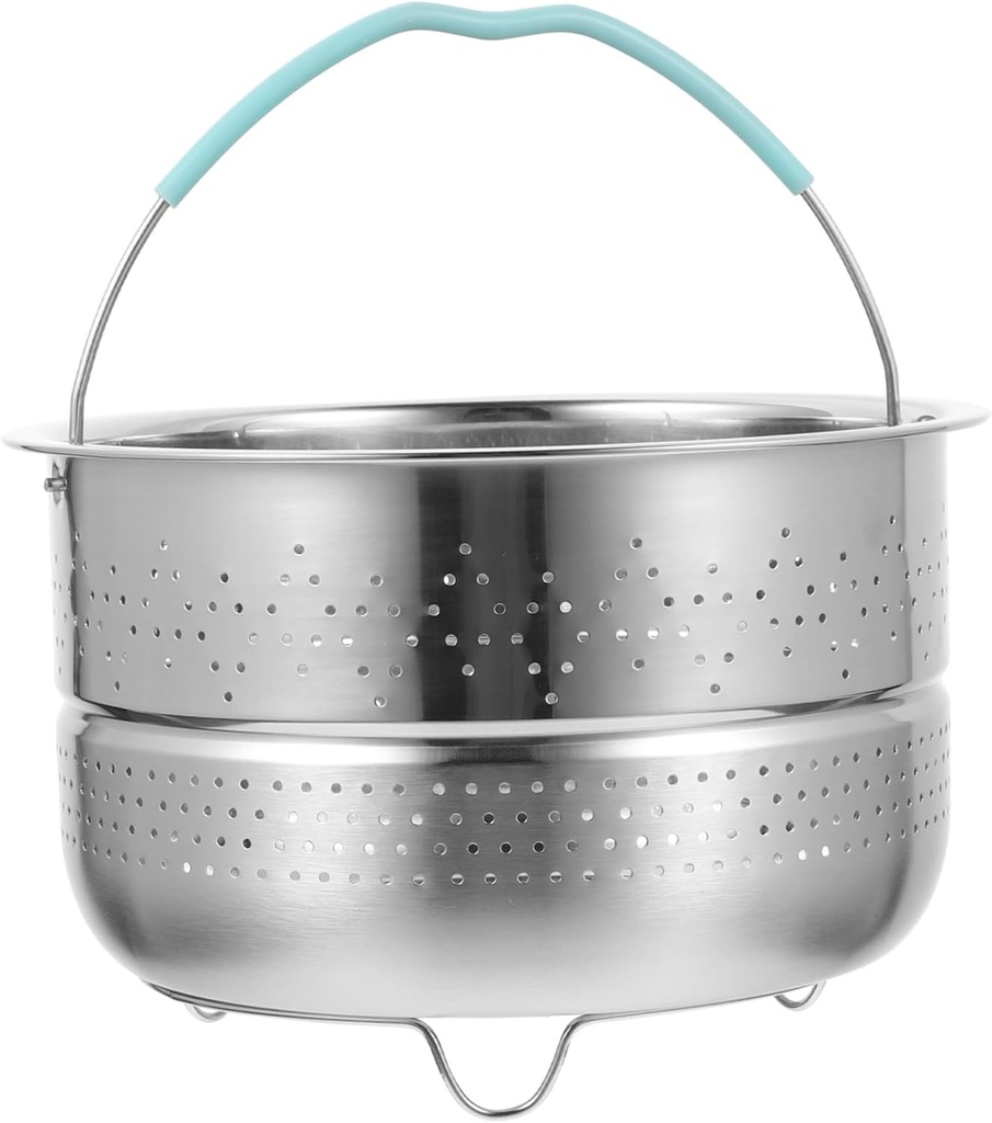 Cabilock Stainless Steel Steamer Basket for Rice Cooker Food-grade Material Easy to Handle for Dumplings and Vegetables Steaming Rack for Healthy Cooking