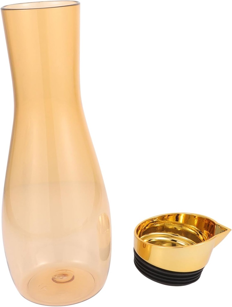 Stainless Steel Lid Acrylic Juice Pitcher Shatterproof 1L Fruit Infuser Water Bottle Lid for Bar and Kitchen Sturdy Plastic Beverage Jar for Iced Tea and Refreshing Drinks