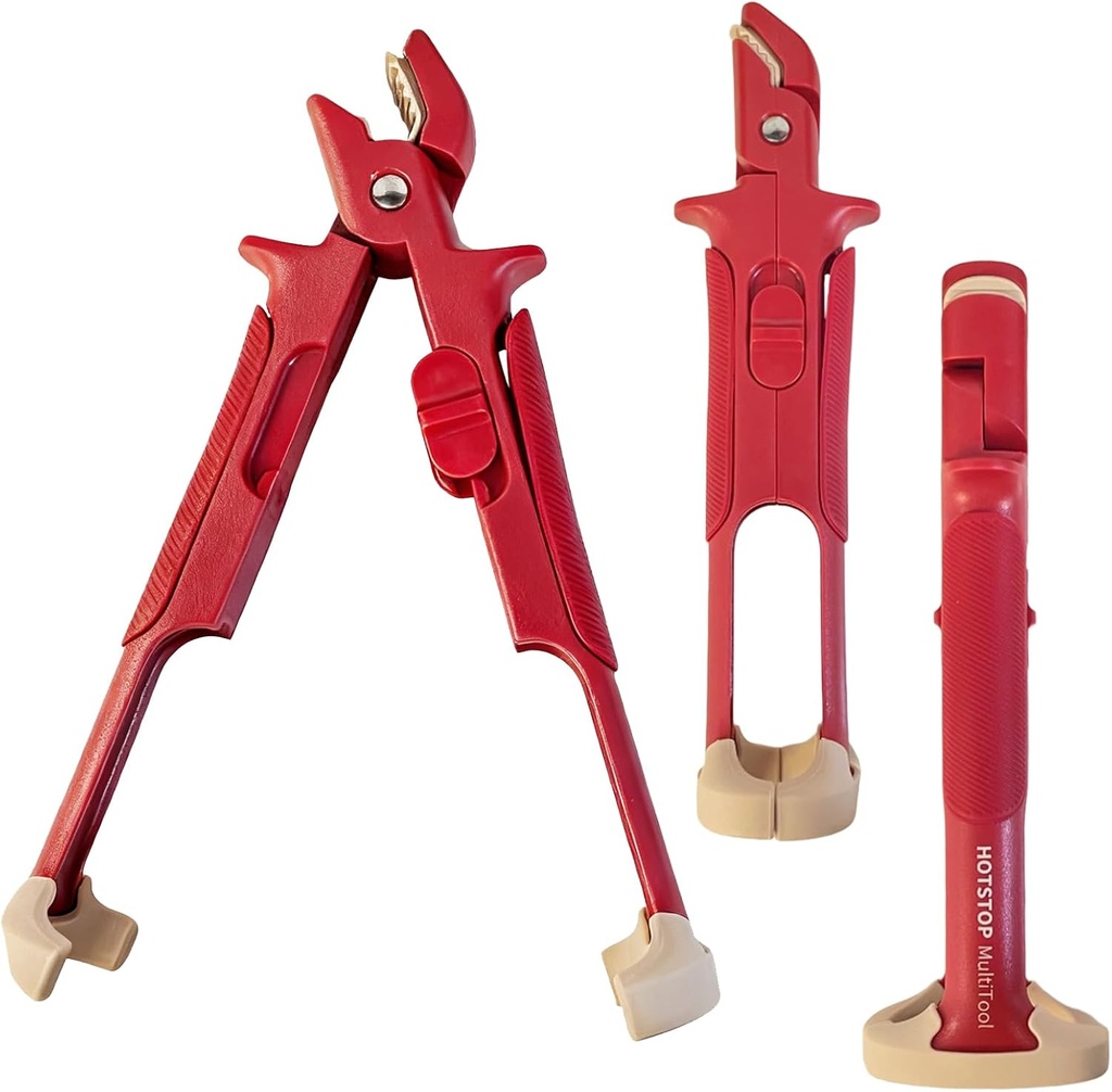 2-in-1 Hot Plate Gripper, Multi-Purpose Anti-Scalding Silicone Bowl Holder Clip - Heat Resistant Non-Slip Tongs for Microwave Oven Cooking, Kitchen Utensil for Bowls, Pans and Dishes (Beige)