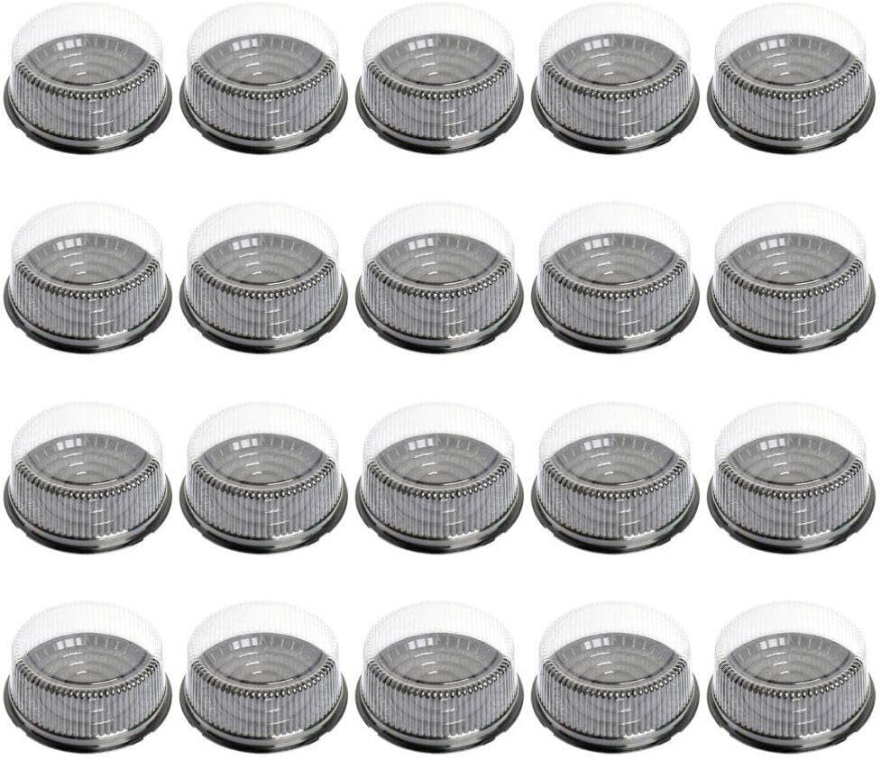 Healifty 20pcs Boxes Packing Box Cake Box Round Cake Holder Birthday Holder Boxes Container Portable Carrier Packing Holder Clear Carrier Clear