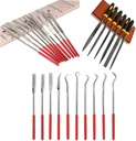 26Pcs Multi-Purpose Rasp & File Set - 6pcs 180mm Wood Rasp, 10pcs Mini Diamond Needle Files (180mm & 140mm) for Metal, Wood, Plastic & Jewelry