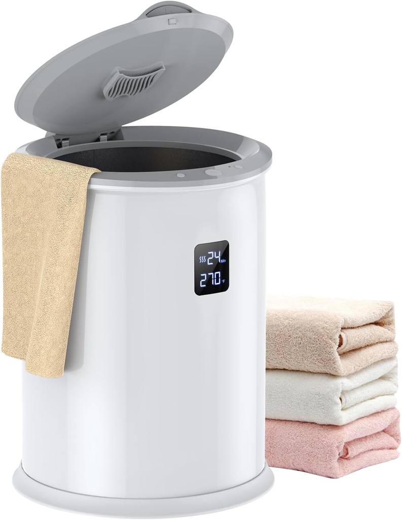 Luxury Hot Towel Warmer, Smart Timed Large Towel Warmers for Bathroom, Led Temperature Display, Insulation Effect Up to 150 Minutes, Delay Time Up to 24 Hours, Best of The Best（White）