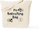 CafePress My Babysitting Tote Bag Reusable Natural Beige Canvas Shopping Bag