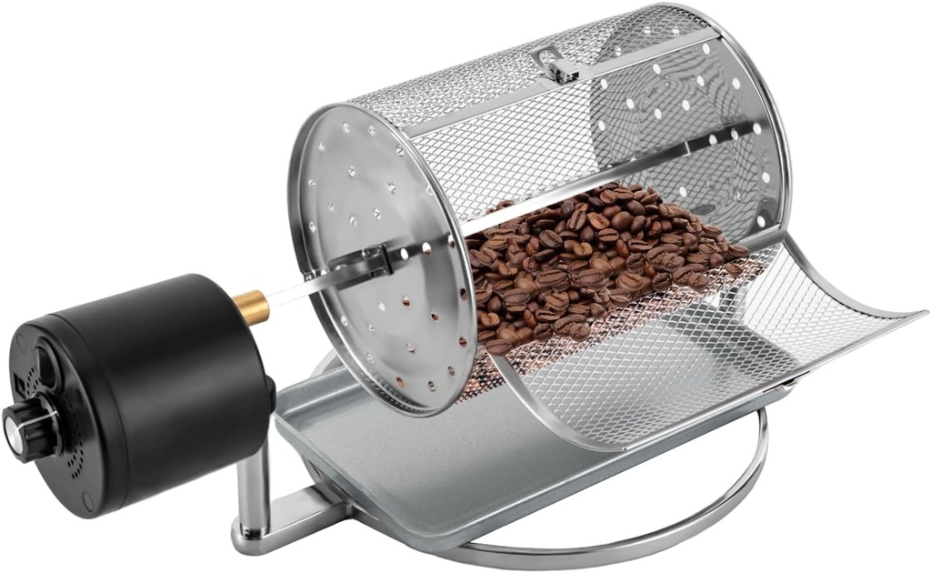 Coffee Roaster Machine, 14W Electric Coffee Bean Baking Roaster Peanuts Pine Nuts Roaster Baking Machine Coffee Roaster Machine for Home Use 250g Capacity for Homes, Cafes, Hotel