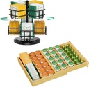 EsLuker.ly Tea Bag Holder Organizer for Counter and Bamboo Coffee Pod K Cup Holder Organizer for Drawer Insert
