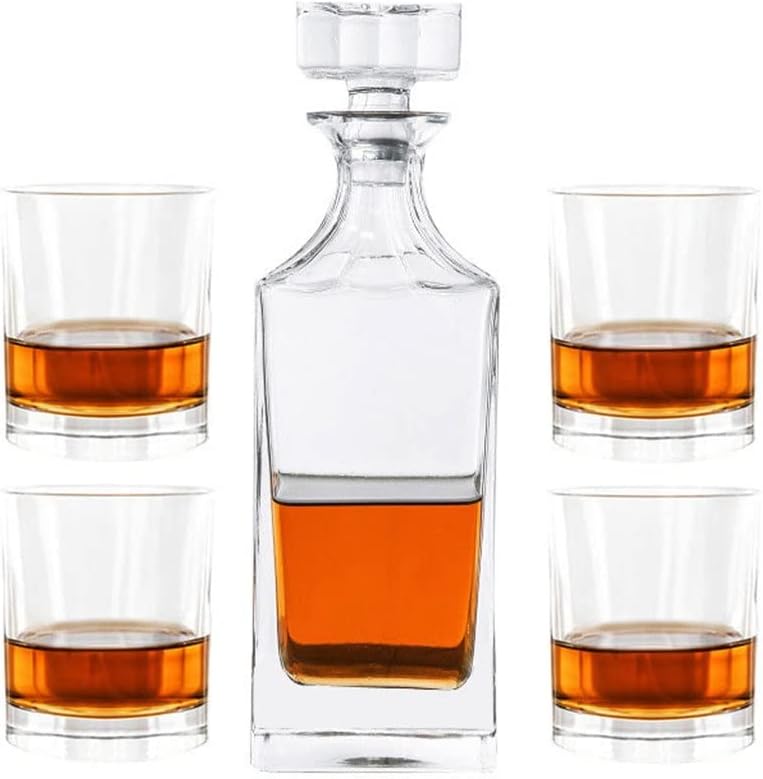 Whiskey Foreign Wine Spirits Cup Wine Bottle Set Home European-style Crystal Glass Thickened Bar Beer Mug